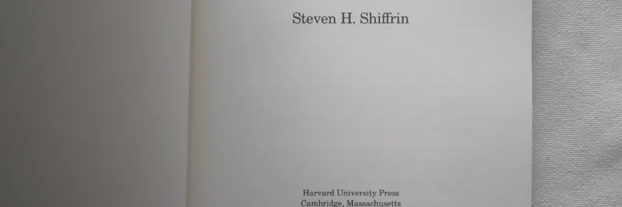 First Amendment, Democracy, and Romance / Steven H. Shiffrin, 1990
