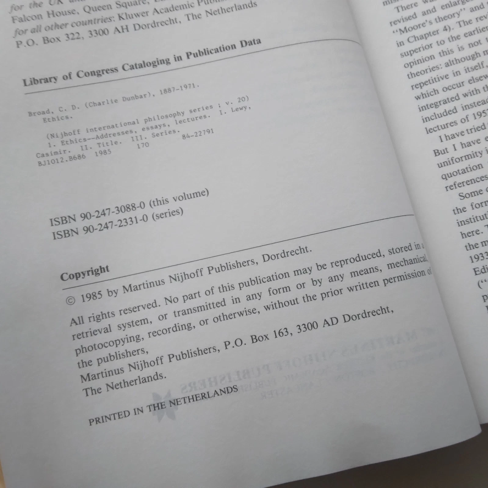 Ethics / C.D.Broad, 1985, Ed. C.Lewy - Image 2