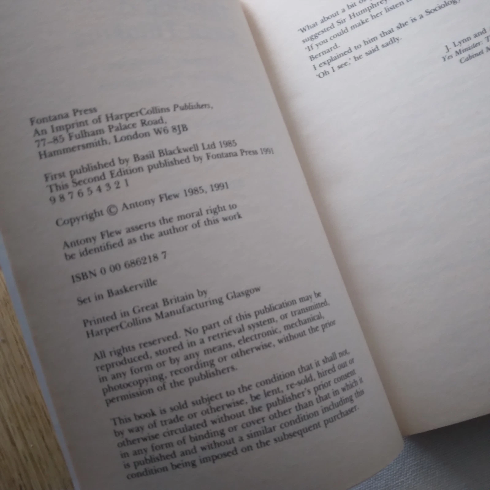 Thinking About Social Thinking / Antony Flew, 2nd Ed. 1991 - Image 2