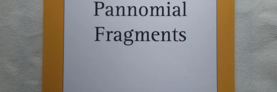 Pannomial Fragments / Jeremy Bentham 2010
